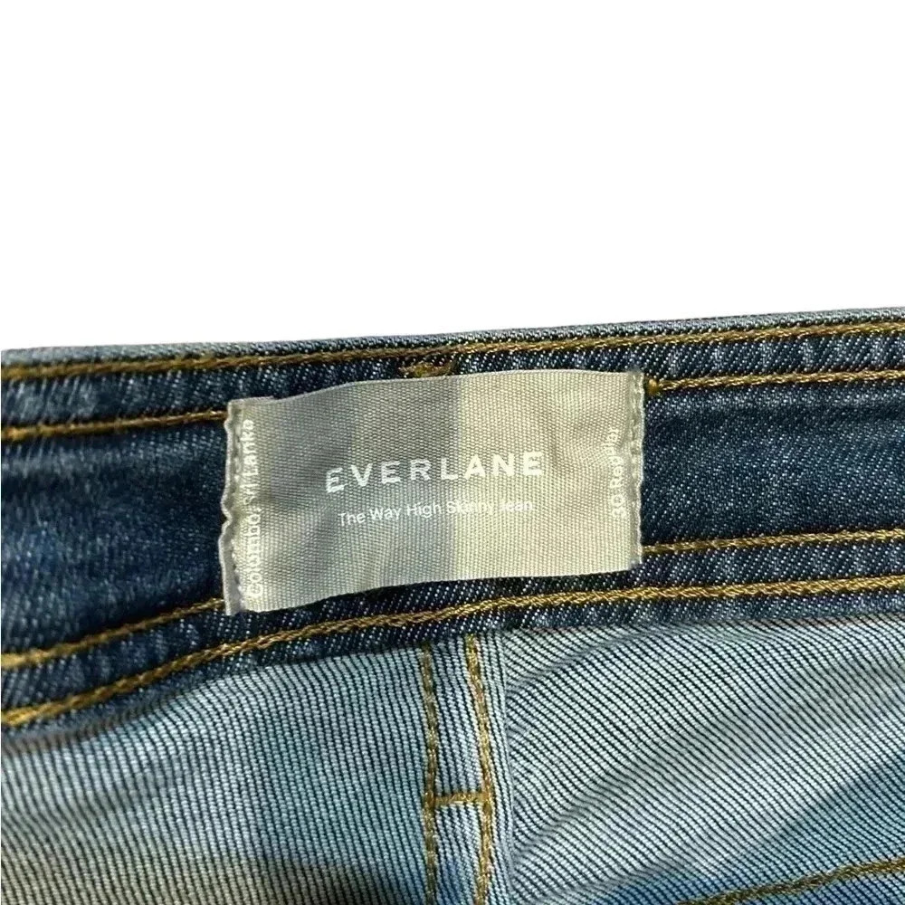 Everlane Womens The High Rise Skinny Jeans 30 Medium Wash Blue Cotton - Picture 7 of 8